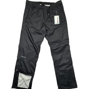 Marmot Mens PreCip Eco Full Zip Rain Pants Size 2XL Black Lightweight NWT 2024